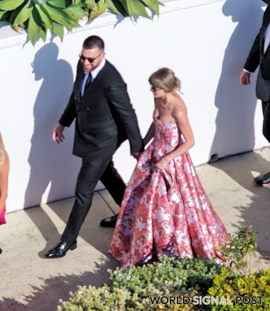 Taylor Swift Dazzles in Pink at JuJu Smith-Schuster's Wedding Taylor Swift Dazzles in Pink at JuJu Smith-Schuster's Wedding