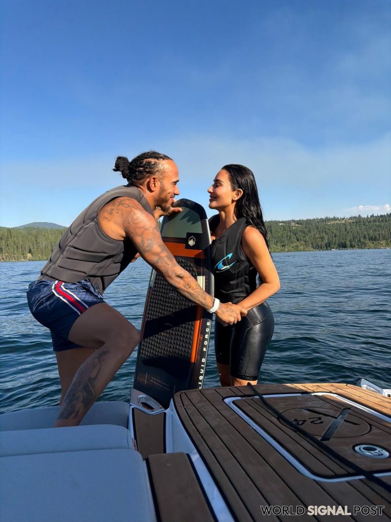Kim Kardashian and Lewis Hamilton Share Sweet Moments on Family Getaway Kim Kardashian and Lewis Hamilton Share Sweet Moments on Family Getaway