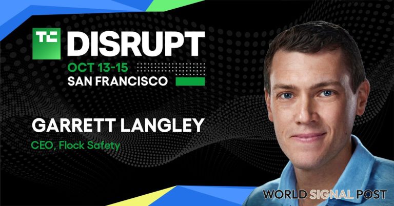 Flock Safety CEO Garrett Langley to Address Surveillance Future at TechCrunch Disrupt 2026